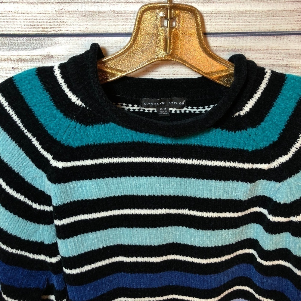 Carolyn Taylor Striped Chenille Sweater - Picture 3 of 5